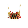 Red Accordion Necklace by Laliblue