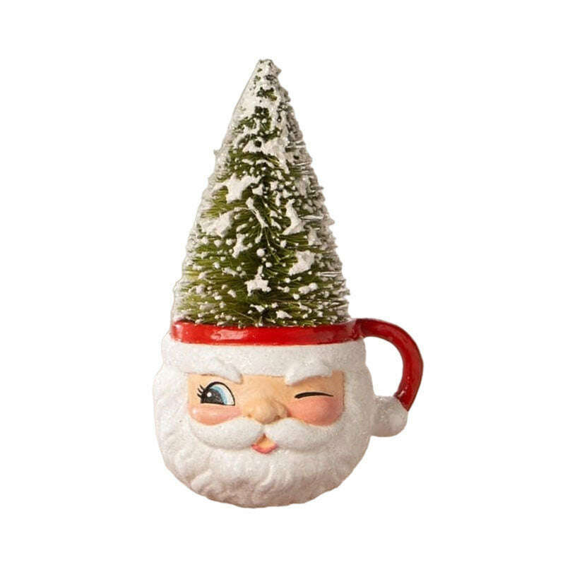 Retro Winking Santa Mug Ornament by Bethany Lowe Designs