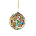 Ribboned And Sequined Pushpin Ornament - Small
