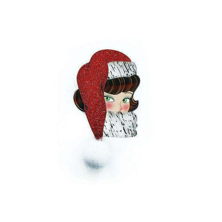 Santa Baby Brunette Brooch by Laliblue