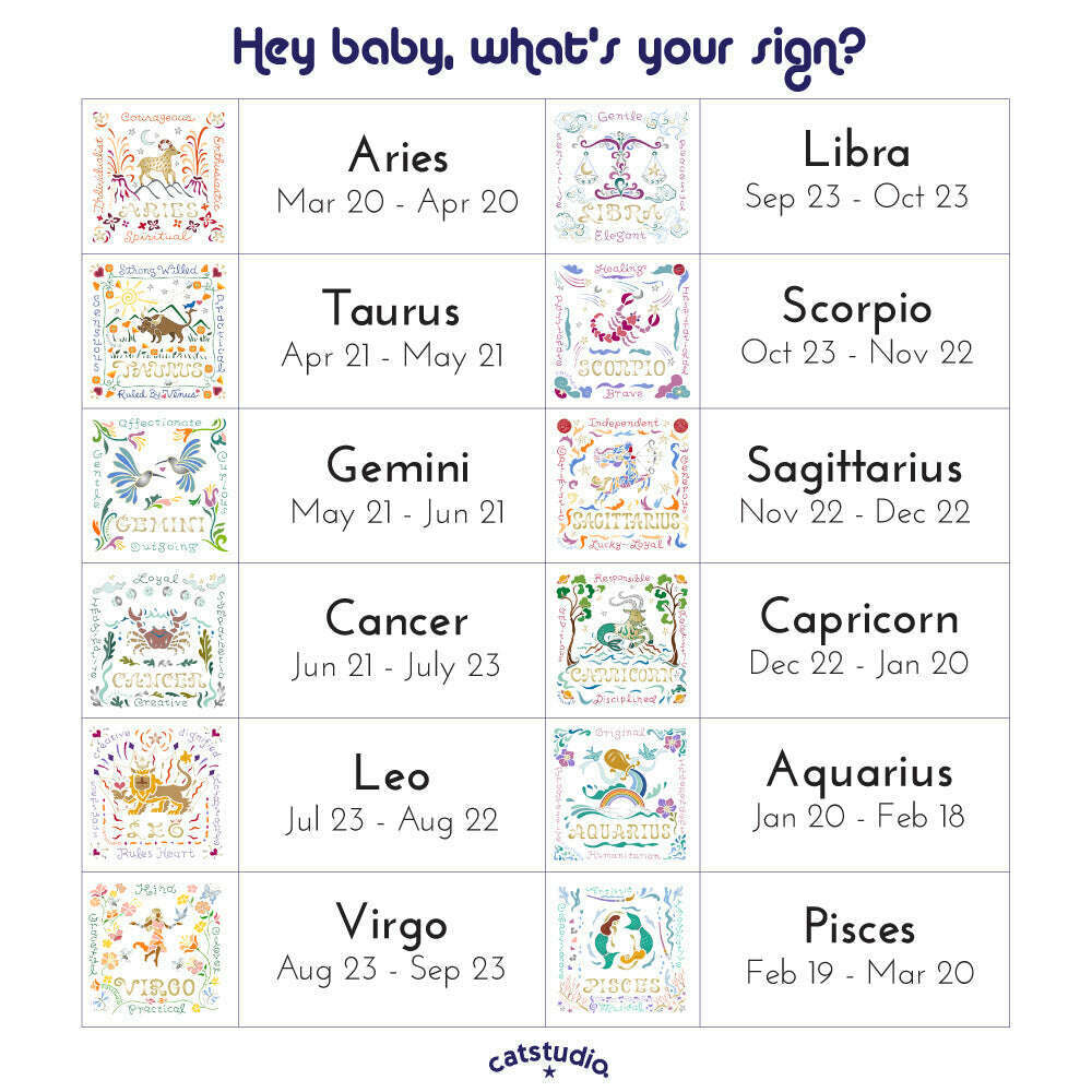 Scorpio Astrology Hand-Embroidered Pillow by Cat Studio