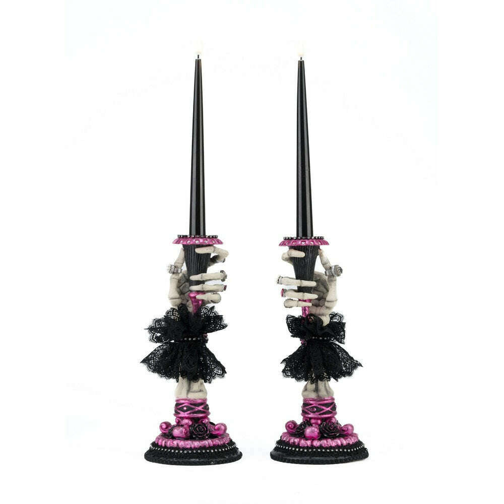 Skeleton Hand Candle Sticks Set of 2 by Katherine's Collection