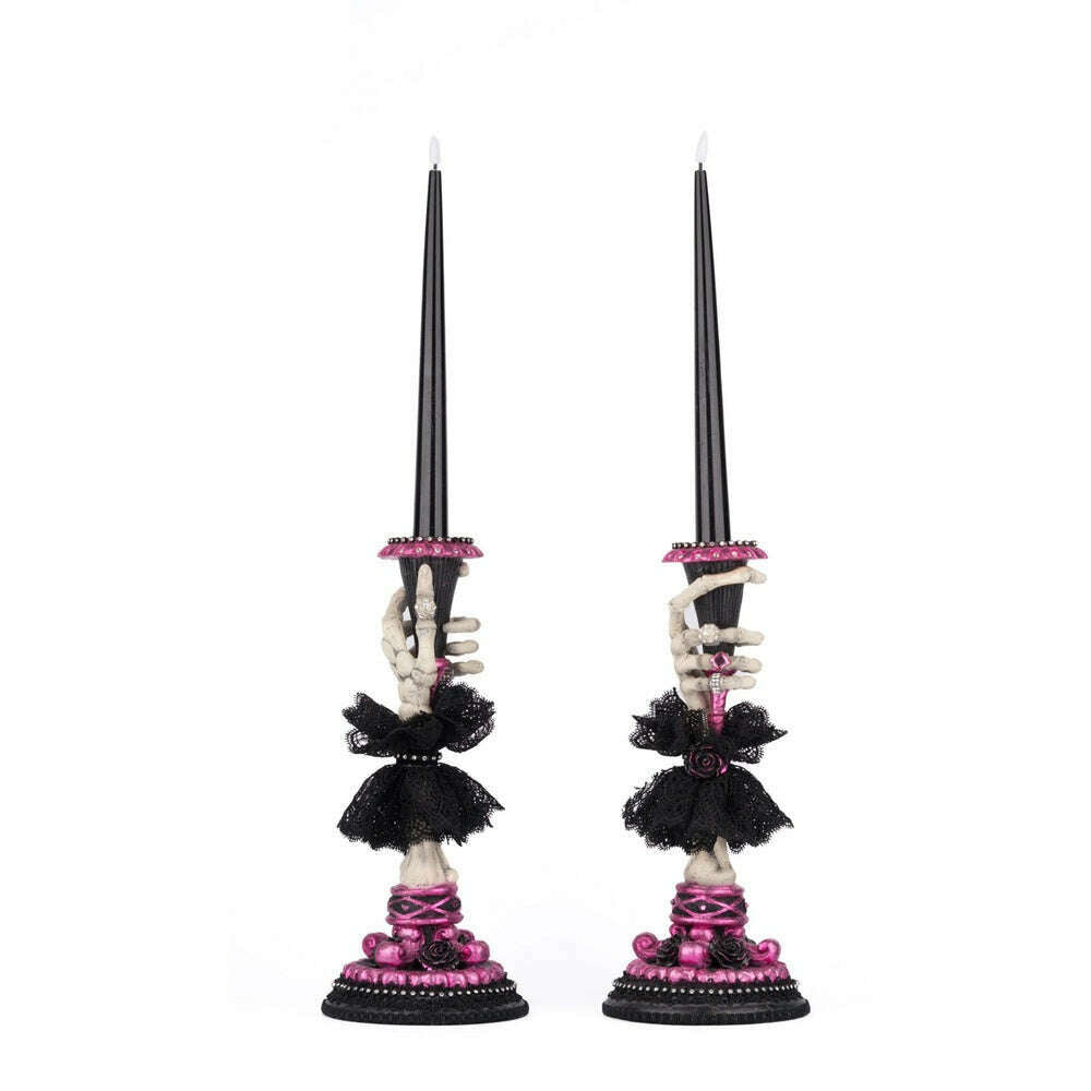 Skeleton Hand Candle Sticks Set of 2 by Katherine's Collection
