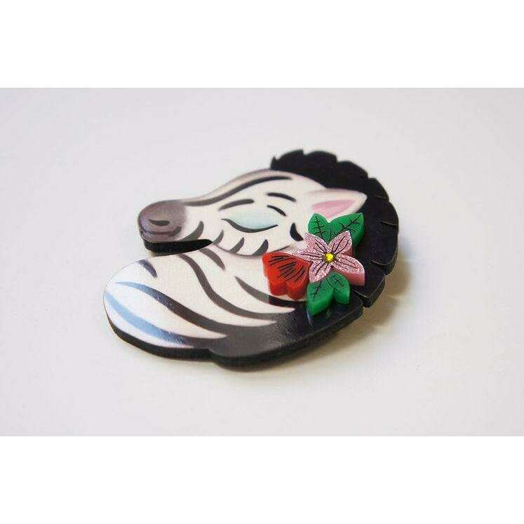 Solidarity Zebra Brooch by Laliblue