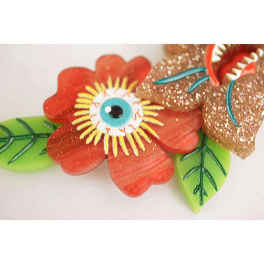 Spooky Flowers Necklace by Laliblue