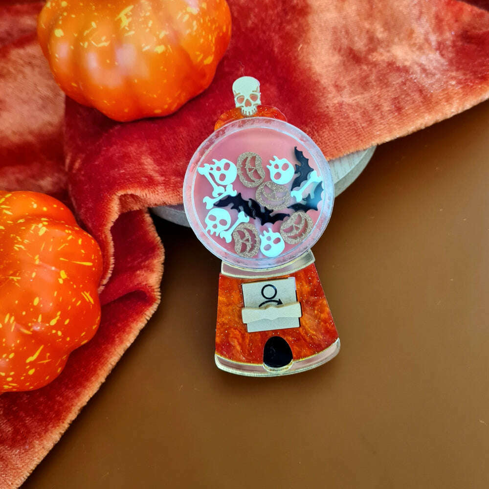 Spooky Sweet Gumball Machine Brooch by Cherryloco Jewellery