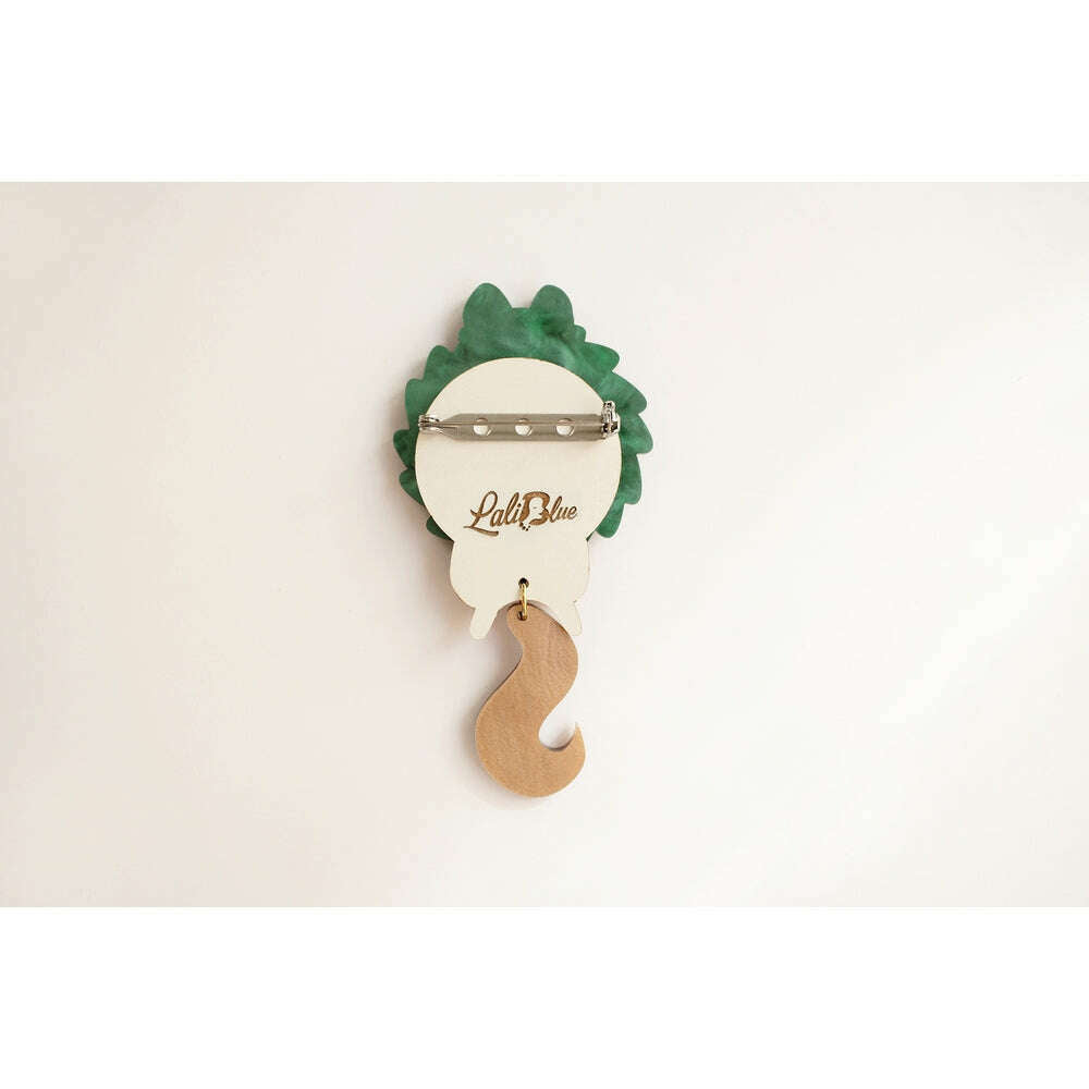 Squirrel in A Christmas Wreath Brooch by Laliblue