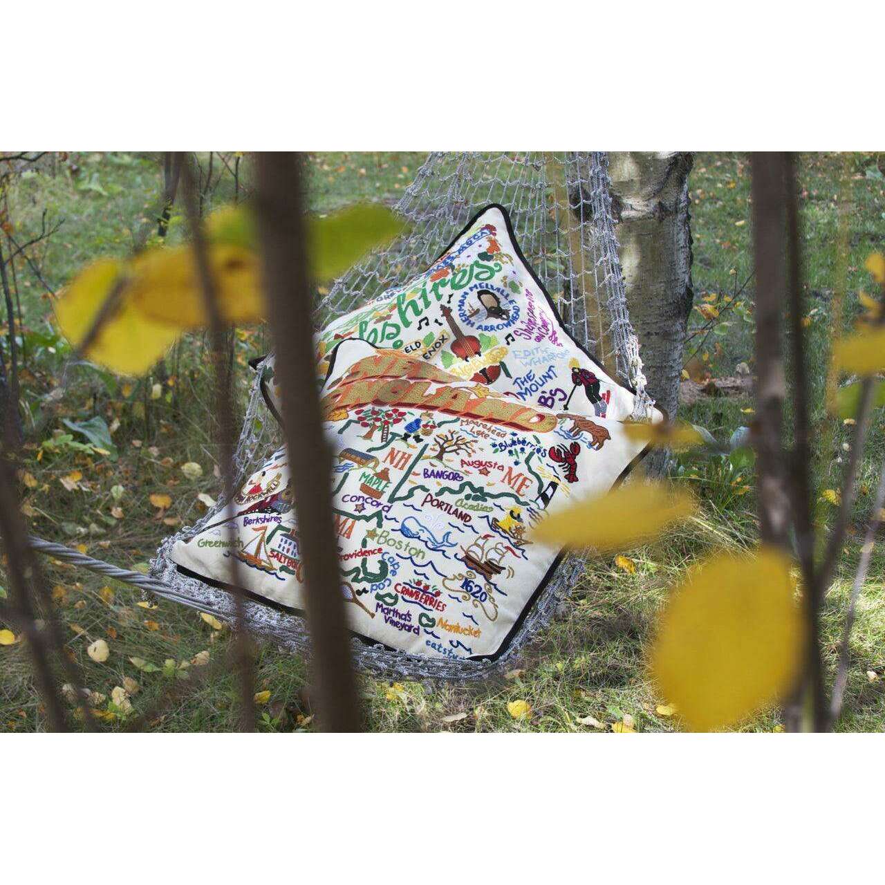 Texas Hand-Embroidered Pillow