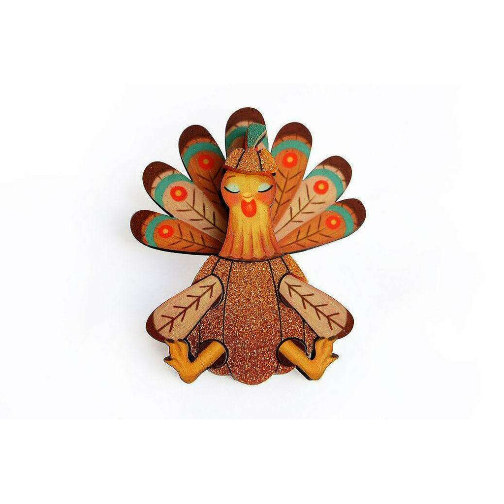 Thanksgiving Turkey Brooch by Laliblue