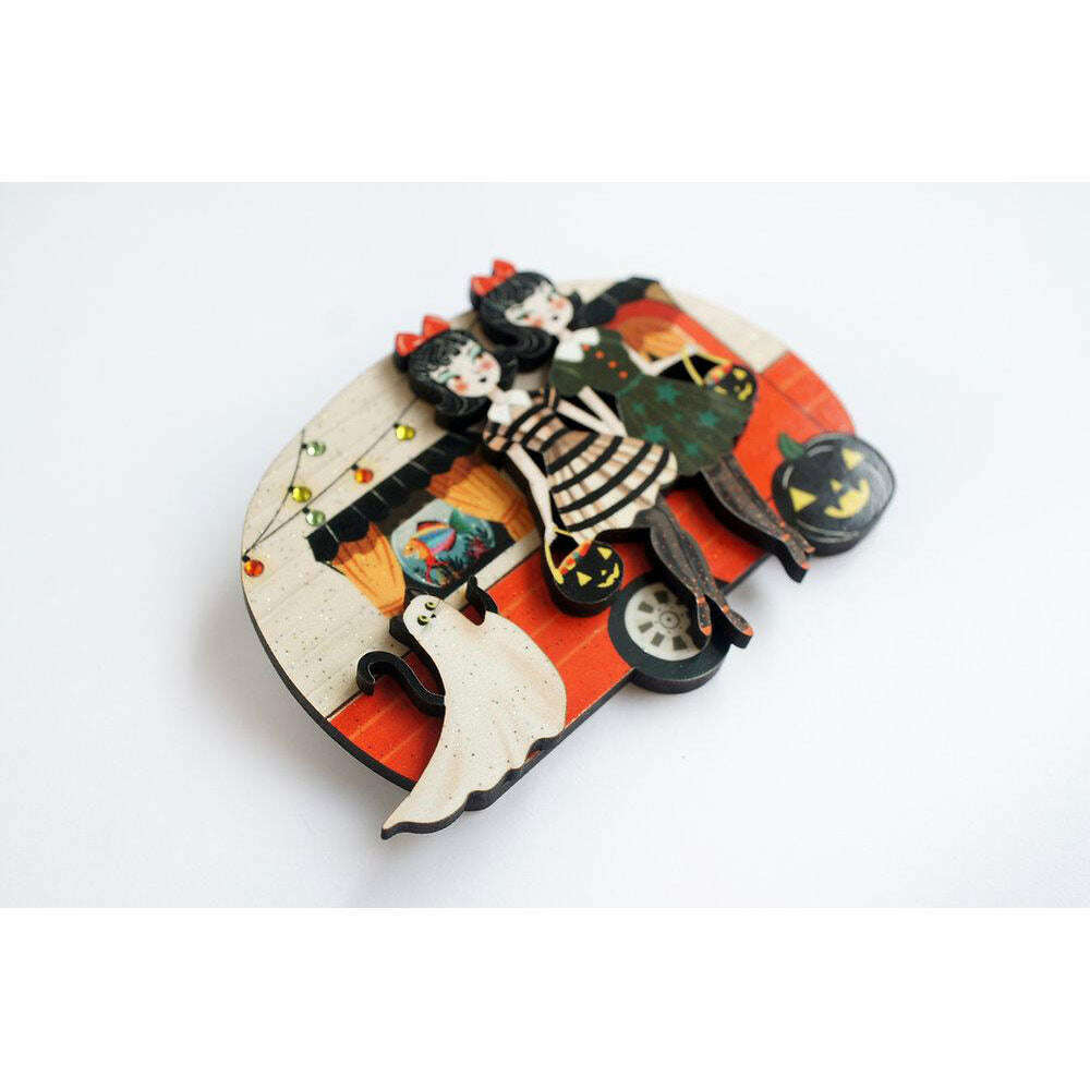 Trick or Treat Caravan Convertible Necklace & Brooch by Laliblue