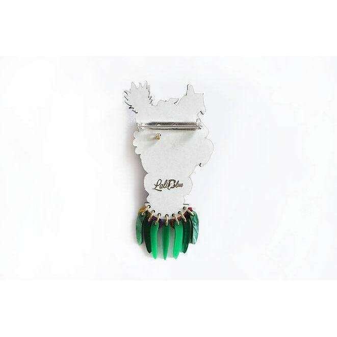 Tropical Tiki Girl Brooch by Laliblue