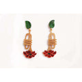 Trumpet with flower earrings by Laliblue