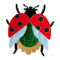 Victorian Age Inspired Insect Jewels Statement Acrylic Brooch - Ladybug by Makokot Design
