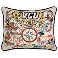 Virginia Commonwealth University (VCU) Collegiate Embroidered Pillow by Cat Studio